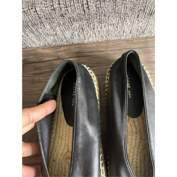 Celine Babouche Nappa Black Soft Leather Pointed Tow Espadrille size 36 - Picture 4 of 16